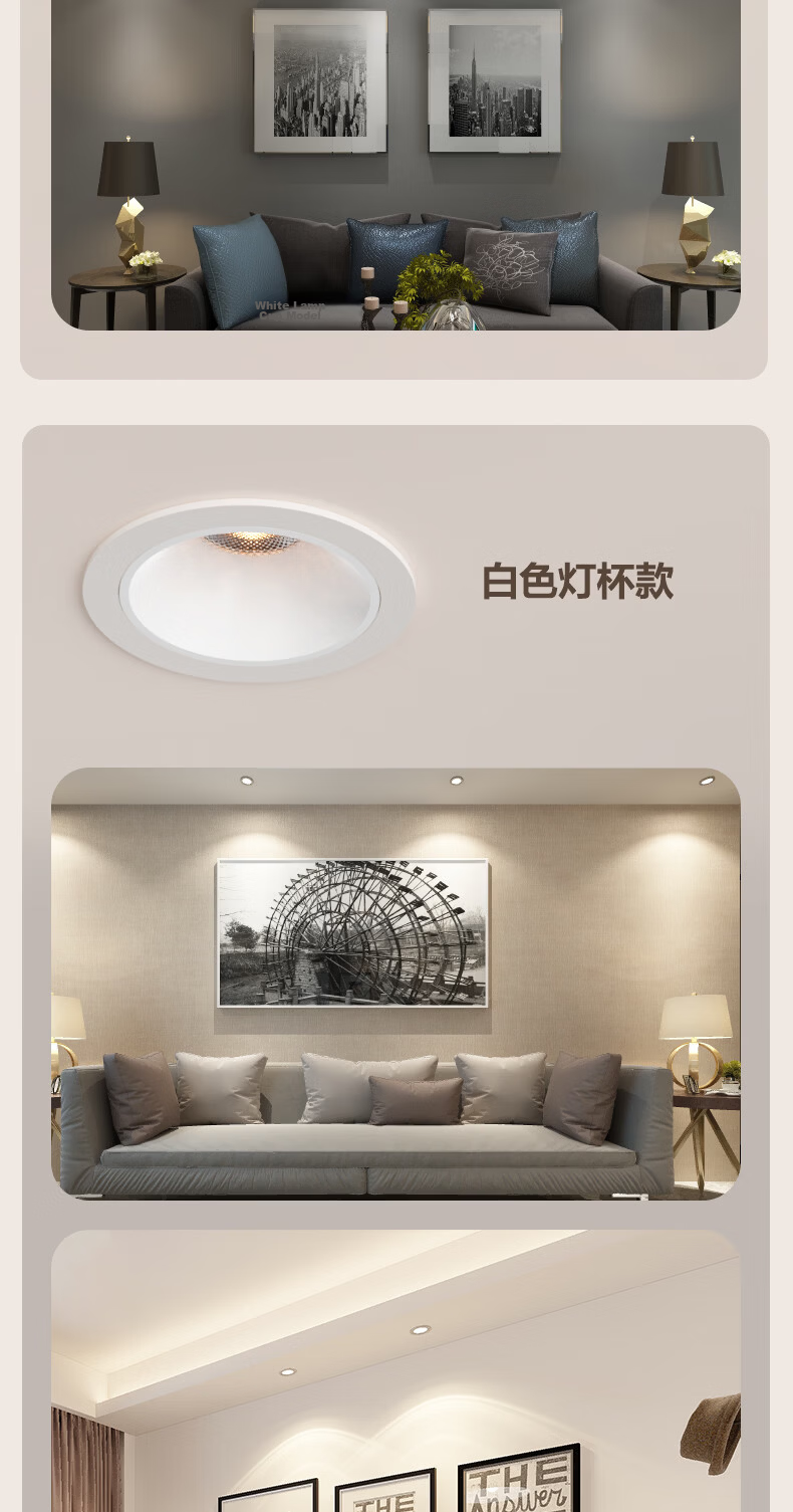 Panasonic 75mm Cutout LED Recessed Downlight New Model Deep Cup Anti-Glare 9W Warm White 4000K Black Cup 9