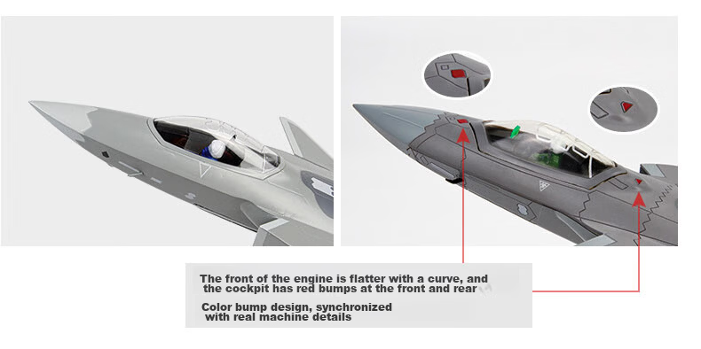 Terebo Aviation Cultural Creative Authentic 1:100 J-20 Fighter Jet Alloy Simulation Aircraft Model Airshow Veteran Commemorative 17