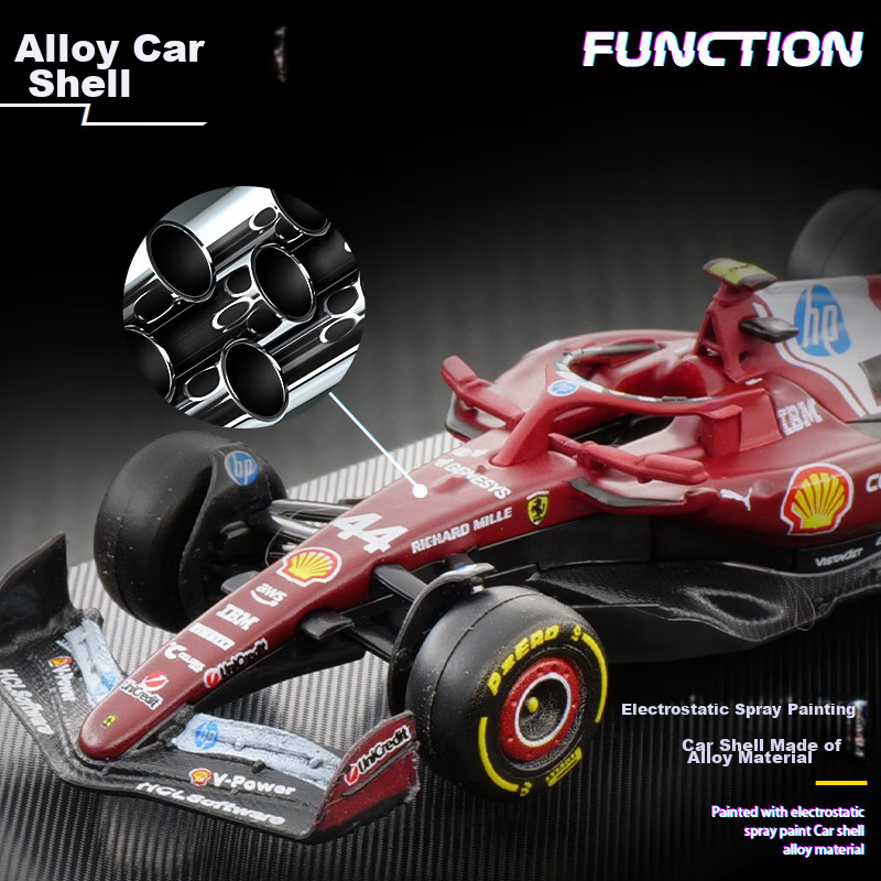 Bburago 1:64 Ferrari SF25 Hamilton No.44 Racing Car Alloy Toy Model 7