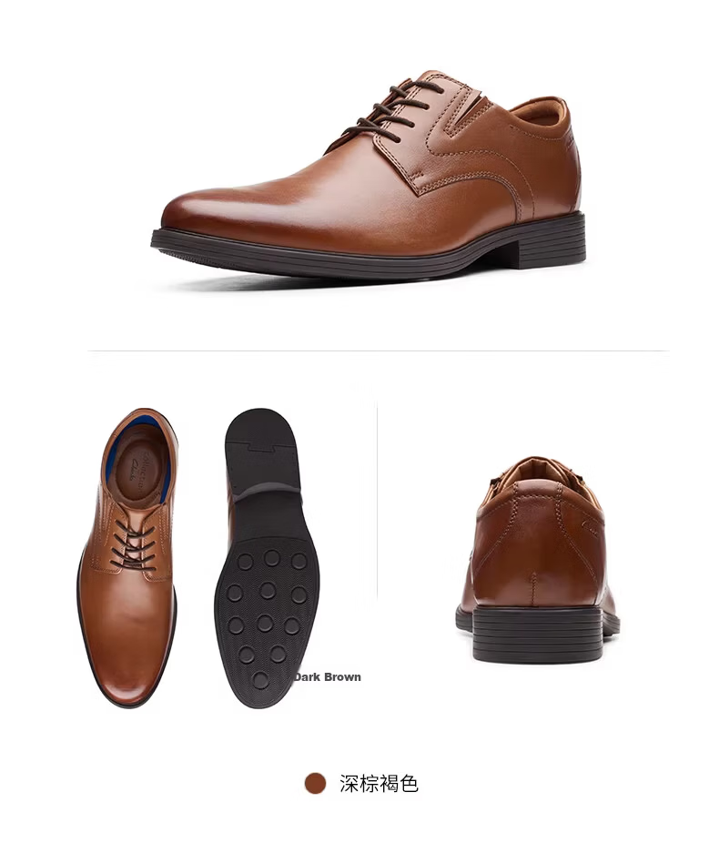 Clarks Whiddon Plain Men's Derby Shoes, Groom Shoes, Classic Style, British Business Formal Wear, Comfortable And Breathable 9