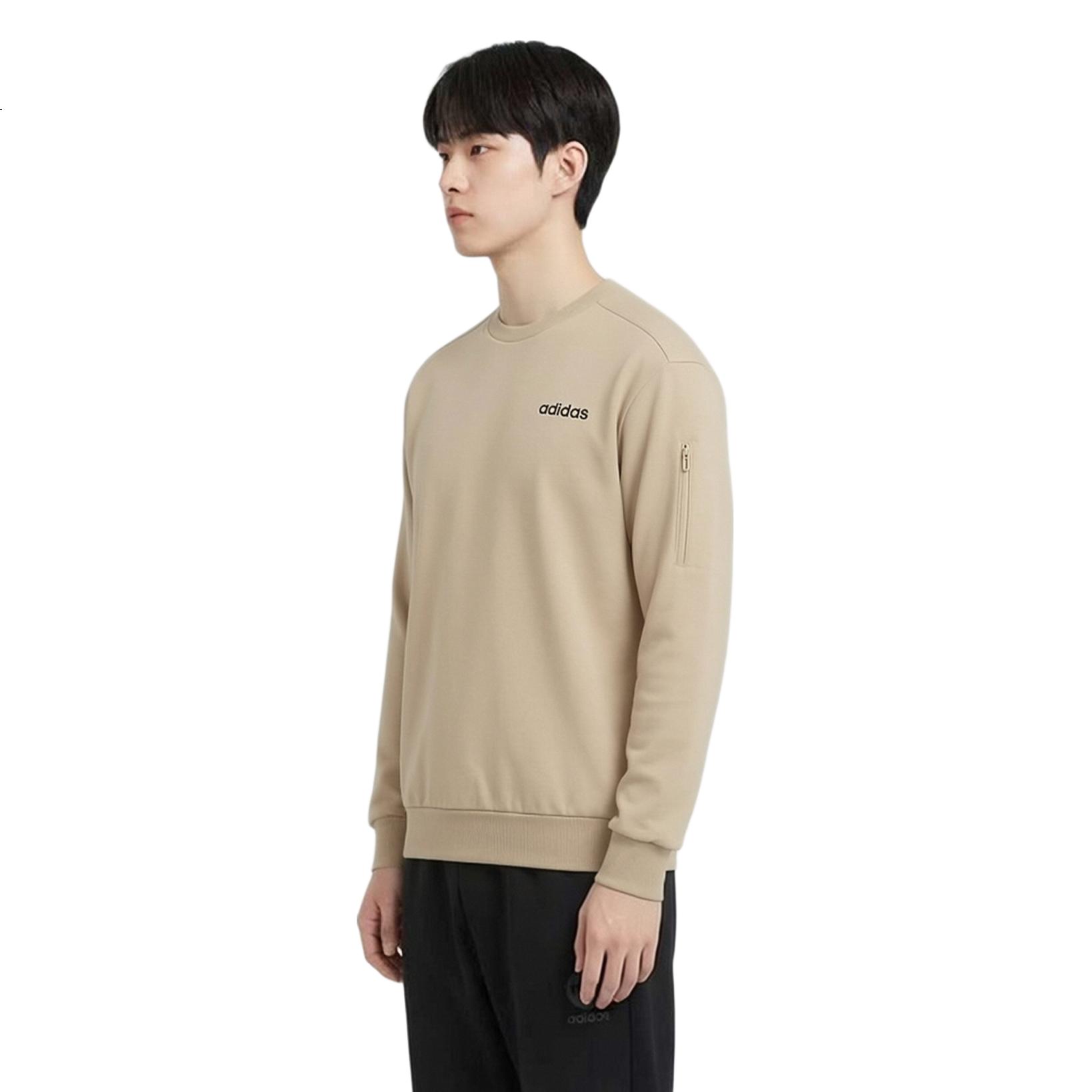Adidas Men's Pullover Comfortable Trendy Sports Knitted Crewneck Sweatshirt JF3221