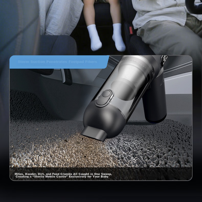 Puppy Car Vacuum Cleaner Handheld Portable Strong Suction Dual Use Blower Desktop Dust Cleaner 20000Pa Standard Corporate Gift Green 4