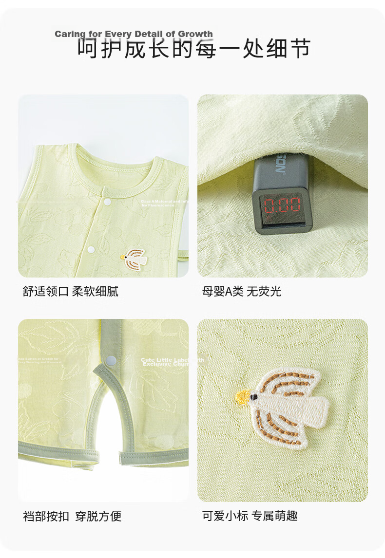 Tonglian Chuxin [Chamomile] Baby Summer Thin Romper Newborn Summer One-piece Bodysuit Pajamas Crawling Suit 25