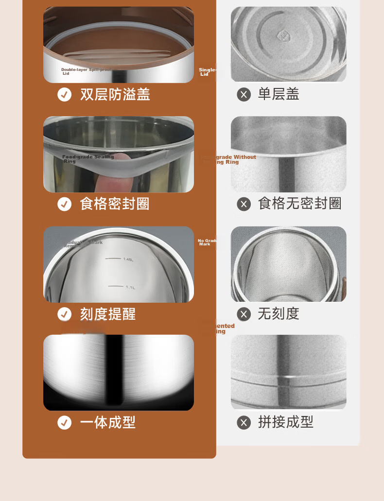 ASD 316L Food Grade Stainless Steel Vacuum Insulated Lunch Box 2L Portable Large Capacity Bento Box for Students 5