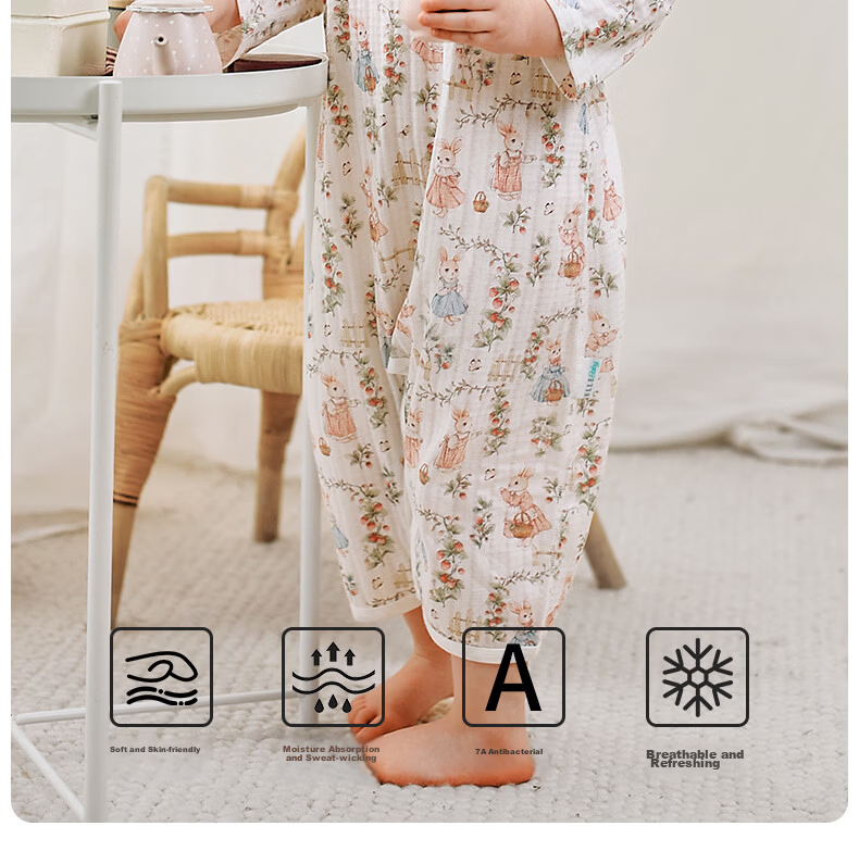 ELLE BABY Baby Cotton Romper A-Class Air Conditioning Suit Boys Girls Children's Homewear Unicorn 100cm 3