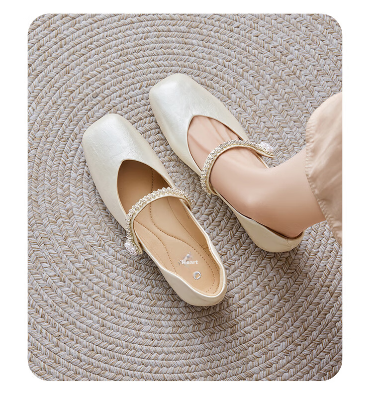 Zhuoshini Dress Single Shoes 2026 New Spring Autumn Qipao French Mary Jane Women's Flat Low Heel Leather Shoes Light Gold 38 17