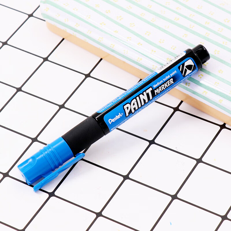 Маркер Pentel Color Round-Tip Paint Marker, водостойкий, быстросохнущий, с толстым наконечником, для рекламы, MMP20, синий, 1 шт.
