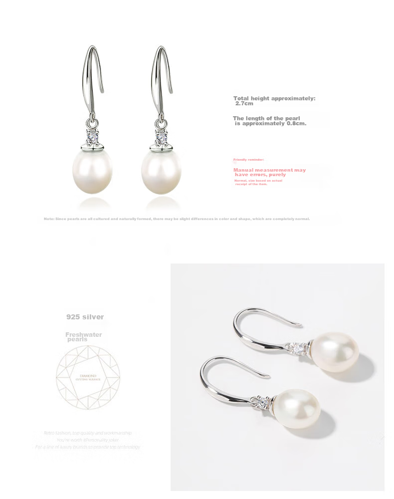 Qlady Baroque Pearl Stud Earrings for Women, Luxury High-End 2026 New Style Elegant Silver Needle Earrings, Birthday Gift 5