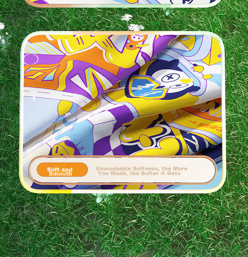 Li-Ning Children's Bath Towel Cape, Bathrobe, Swimming Beach Towel, Cartoon Design, Quick-Drying Absorbent Towel for Boys And Girls, 860-1 16