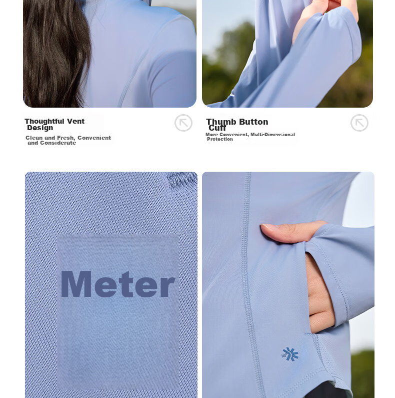 361° Women's Summer Sunscreen Jacket UPF100+ UV Protection Slim Outdoor Sports Coat 662624606-7 12