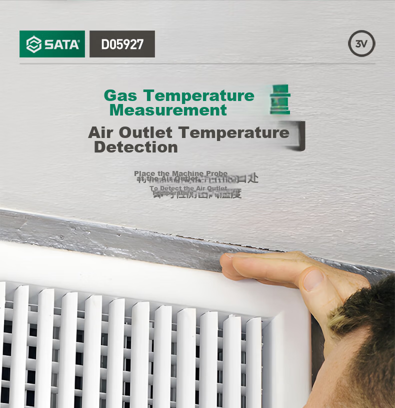 SATA K-Type Thermocouple Thermometer High-Precision Contact Temperature Meter Dual-Channel Water Temperature Tester D05926 14