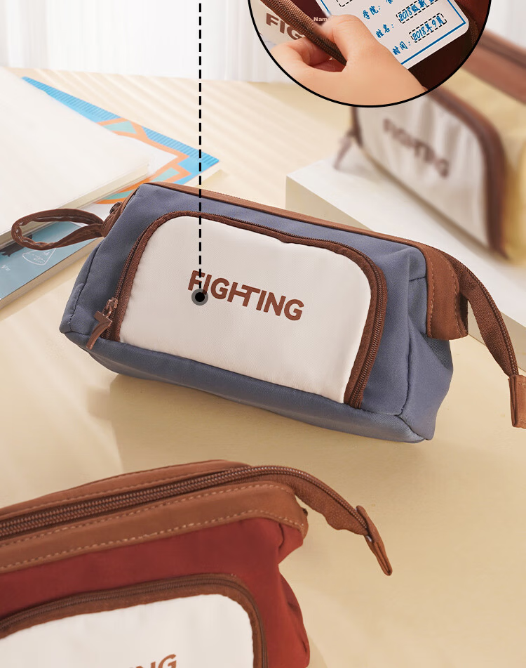 JD Jingdong Jingzao Large Capacity Double-Layer Student Pencil Case Multifunctional Stationery Storage Box School Essential Extra Large Opening Pencil Bag Blue JD5049 5