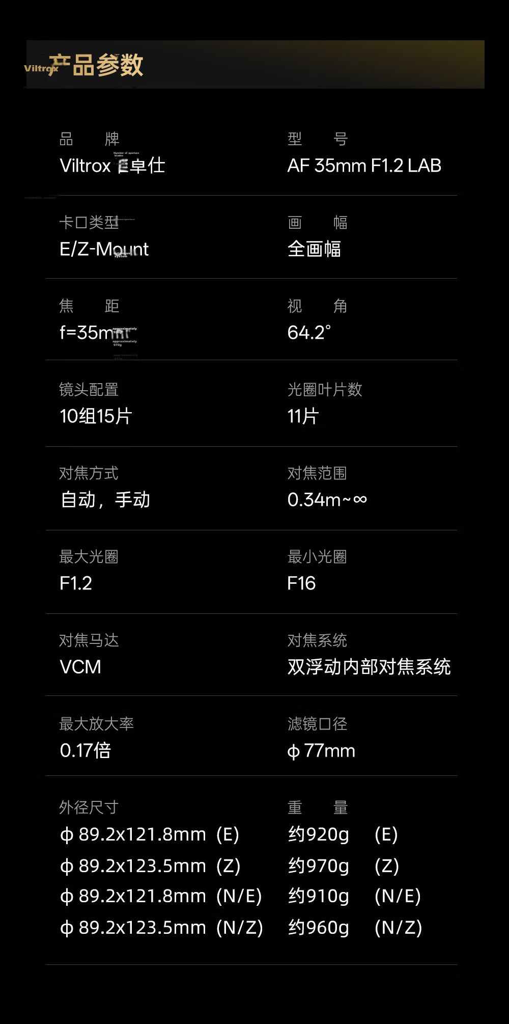 VILTROX AF 35mm F1.2 LAB N FE Sony Full-Frame Autofocus Large Aperture Prime Lens for A7M4 A7C2 ZVE1 Mirrorless Cameras 20