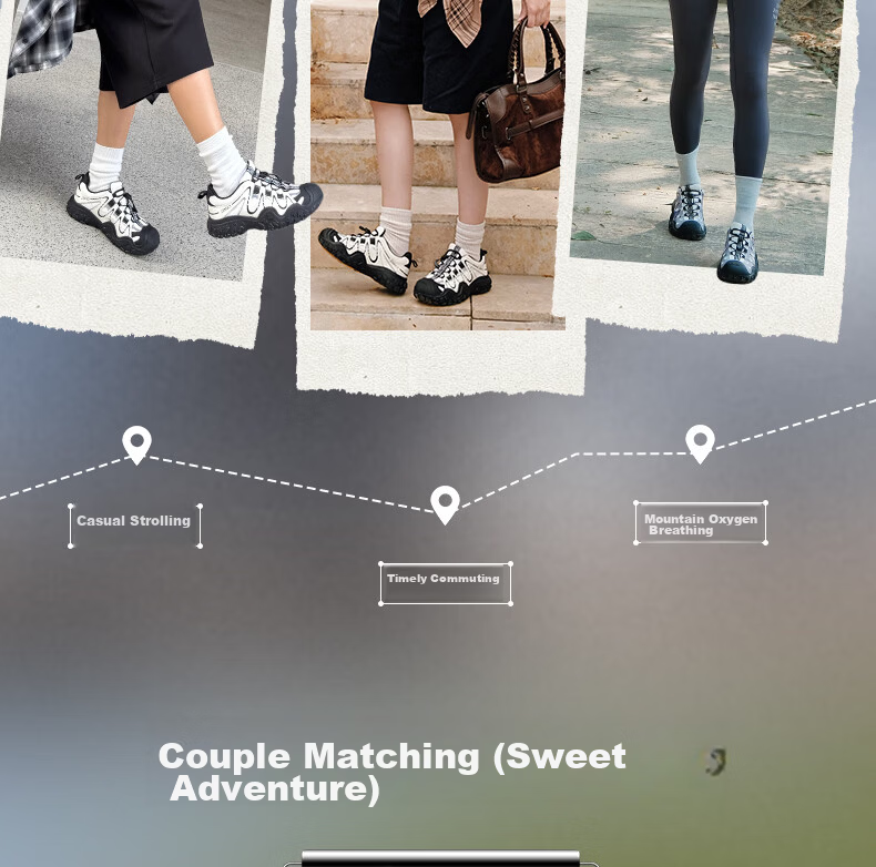 CAMEL Aurora Cute Ugly Women's Outdoor Hiking Casual Shoes L26S202229 Off-White/Black (Hollow Style) Size 35 20