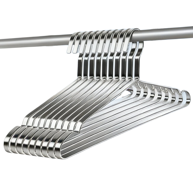 Hakkai Bird Wide Shoulder Stainless Steel Non-Marking Clothes Hanger Thickened Household Clothes Drying Rack