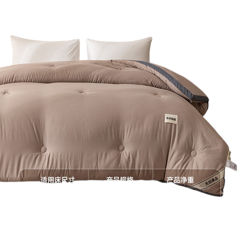 MUJI Warm Xinjiang Cotton Quilt Thickened Autumn Winter Skin-friendly Fluffy Breathable Bedding 1.5*2m 6 Jin