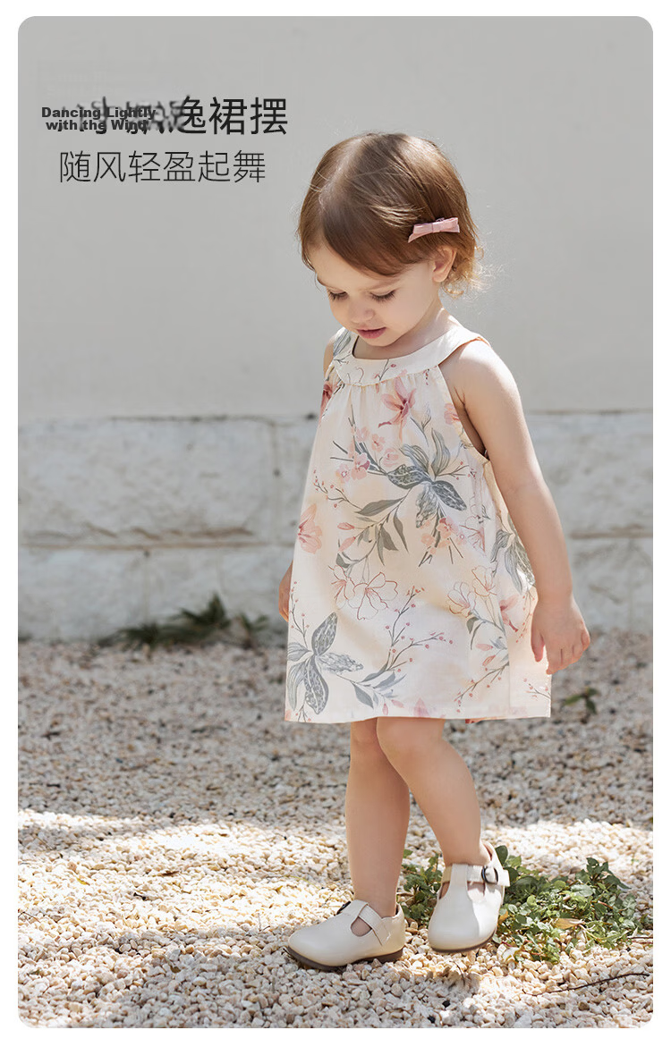 Babylove Baby Girl Summer Thin Cotton Halter Dress Sweet American Style Princess Dress Cool Summer Outfit 6