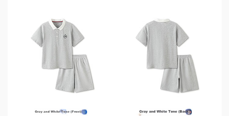 Balabala Boys Short Sleeve Set Children's Mid-to-Large Kids Two-Piece 2026 Spring Summer Quick-Dry Cooling Colorblock 31