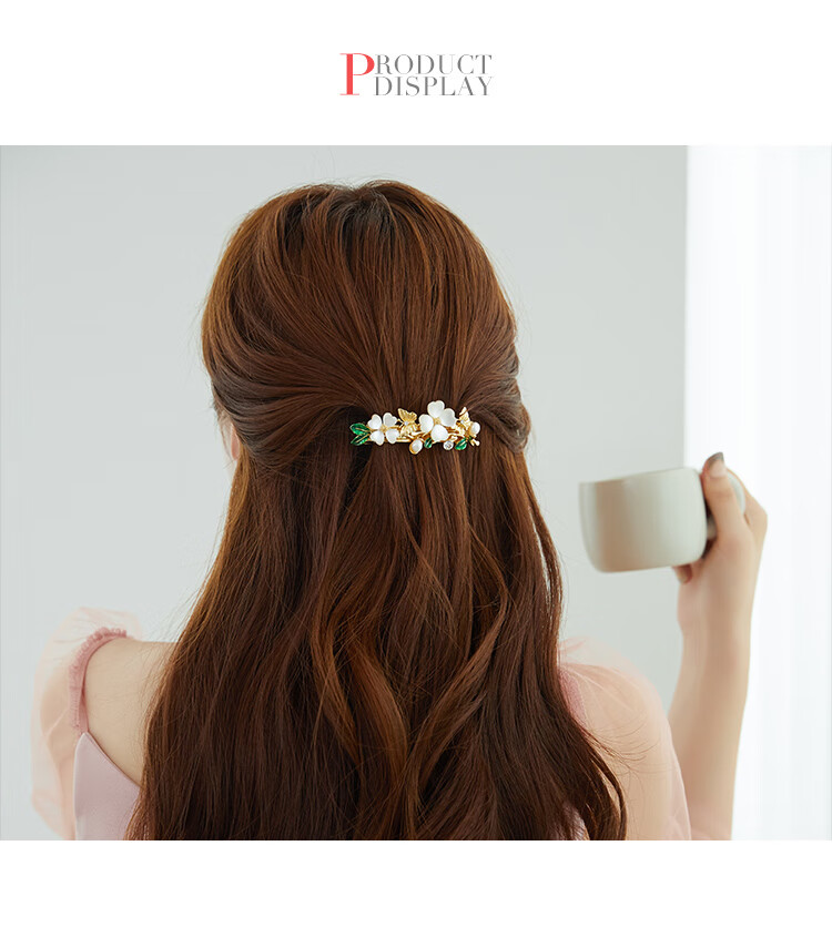CHIMERA Four-Leaf Clover Hair Clip, High-End Hair Accessory for Women, Back of Head Spring Clip, Hair Ornament, Birthday Gift for Girls 9
