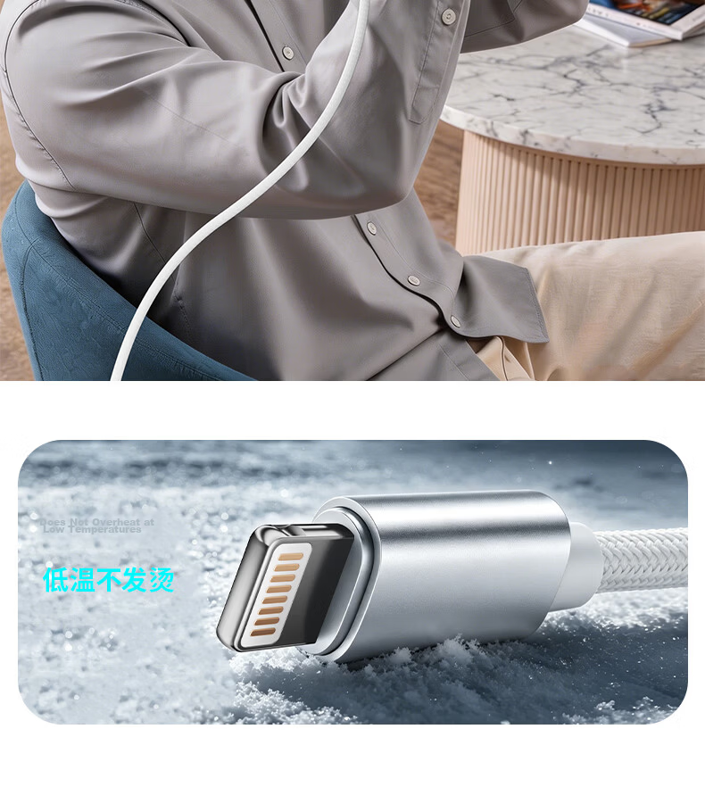Hisense Apple Charging Cable Type-C to Lightning PD 27W Fast Charging Cable for iPhone 14/13 Pro Max/12/11 Mobile Car Use 1.2m 11