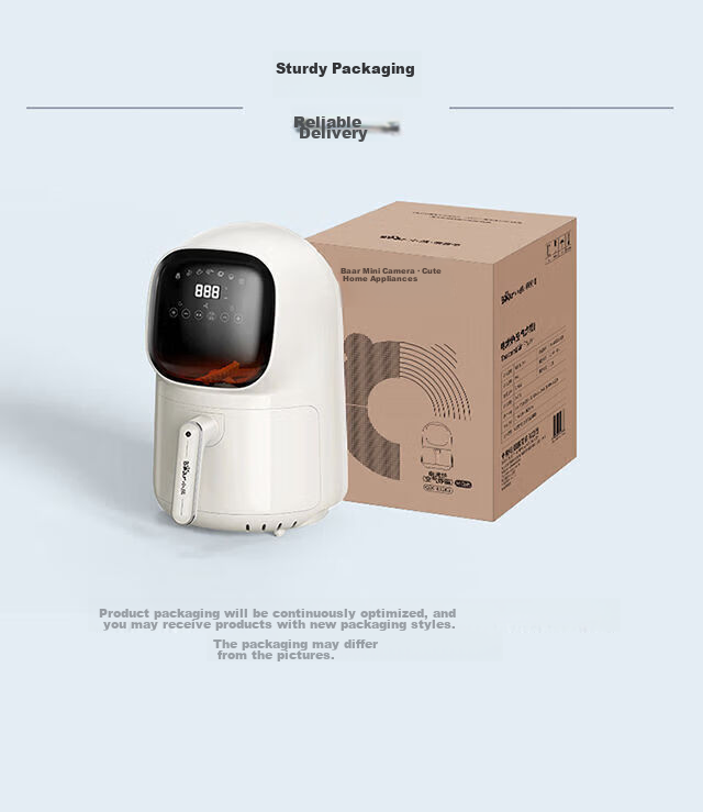Bear 3.6L Visible Digital Air Fryer Household Multifunctional Smart Touch Electric Fryer QZG-E12K5 13