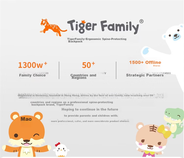 TigerFamily TigerMi Primary School Backpack for Grades 1-5 Kids Boys Girls Ergonomic Large Capacity School Bag 36