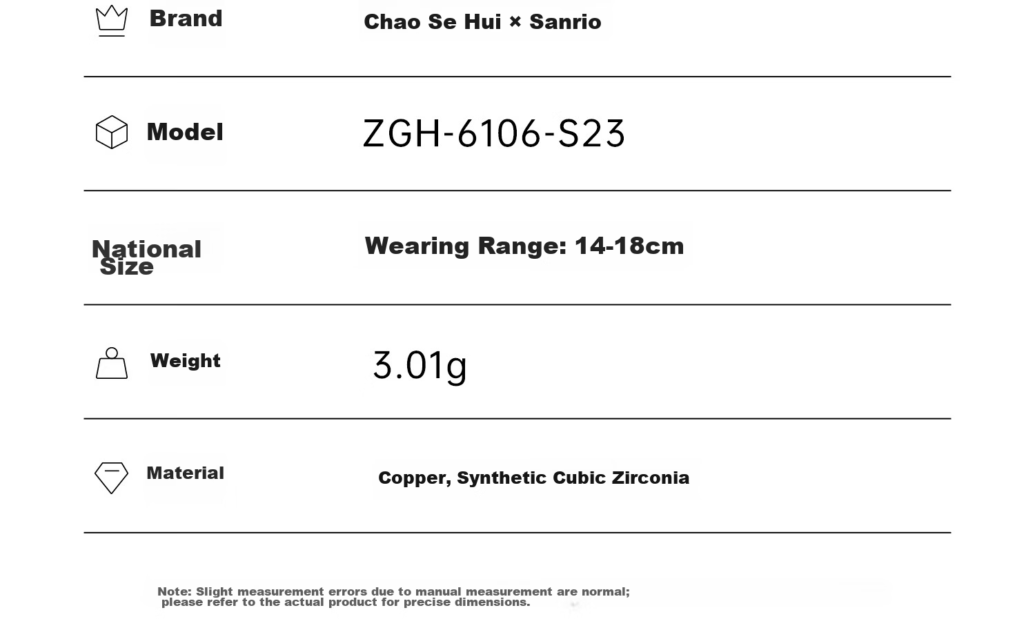 ChaoSeHui Hello Kitty Peach Blossom Fate Girls Children's Bracelet Birthday Gift for Girls Friendship Bracelet 6106 21