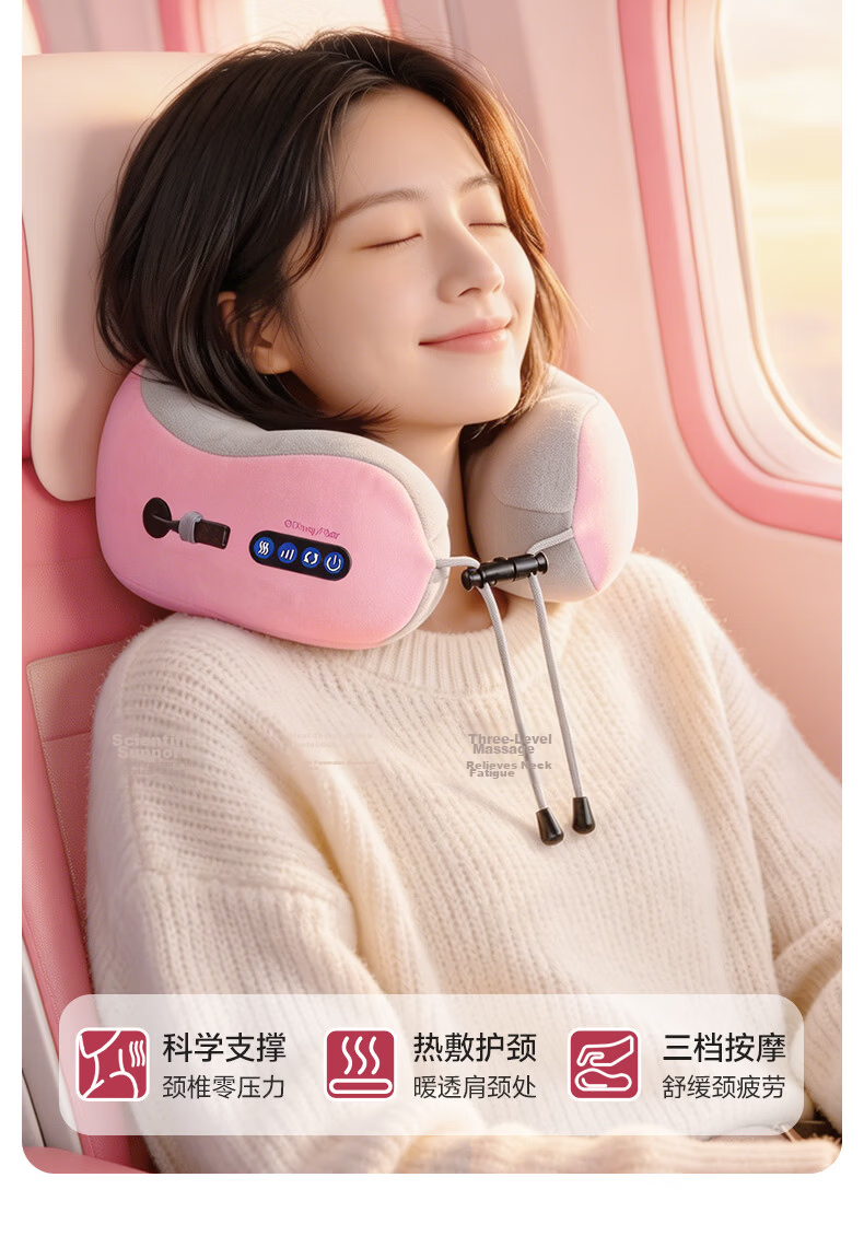 Disney Strawberry Bear U-Shaped Neck Massage Pillow Cervical Massager Shoulder Neck Massager Birthday Gift for Girlfriend Woman Wife Graduation Gift 5