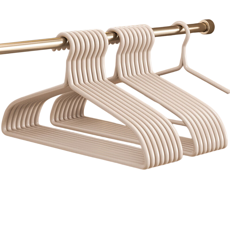 Baicaoyuan Non-Slip Hanger Set for Clothes, Adult Household Extra Wide and Thick Large Clothes Hangers, 10 Pieces