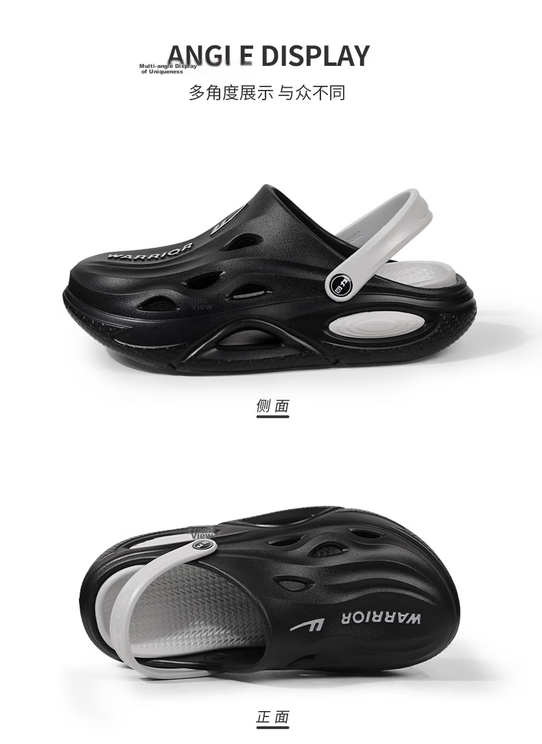 Warrior Official Men's Slippers 2026 Summer Outdoor Sandals Men's Outdoor Clogs Men's Beige Gray Black Size 42 14
