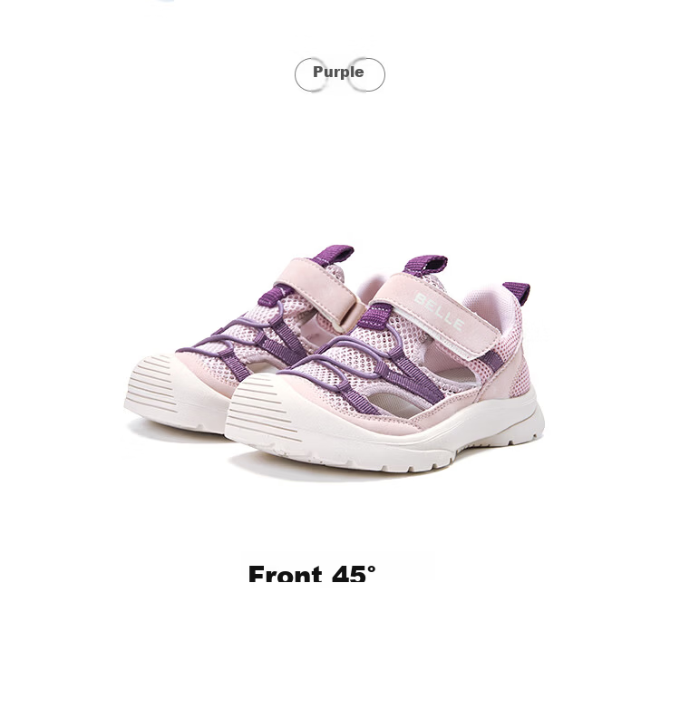 Belle Kids Girls Closed-Toe Sandals Soft Sole Water Shoes 2026 Summer New Girls Children's Sports Sandals 24