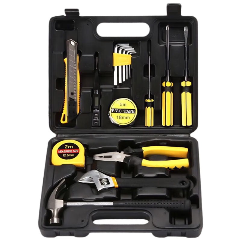 Chugong 16-Piece Household Tool Kit Set Electrician Carpenter Repair Tools Wrench Screwdriver Hex Key Hammer Combo