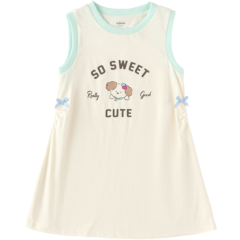 Balabala [balaOne] Kids Children's Dress Girls 2026 Summer Bowknot Skirt