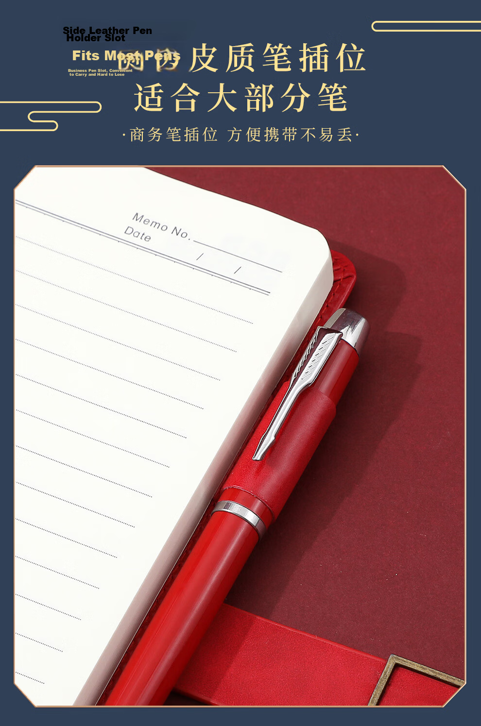 Jiaran Heng Guochao A5 Notebook High-Value Business Office Stationery Landscape Painting Buckle Handwritten Journal Artistic Premium Diary Customizable Clear Blue 6