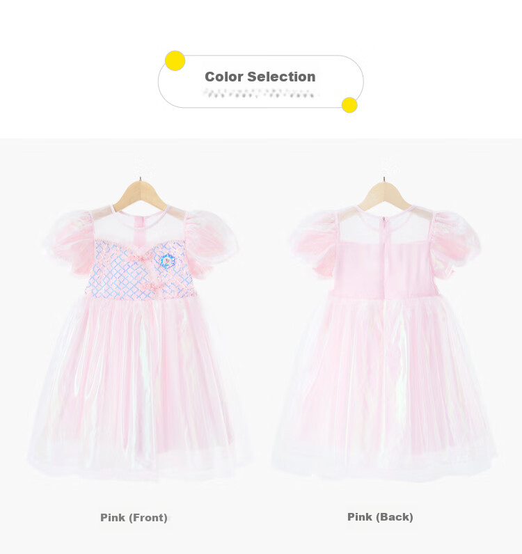 Disney Summer Princess Dress Girls Festival Gift Chinese Style Pink New Chinese Dress Size 120 10