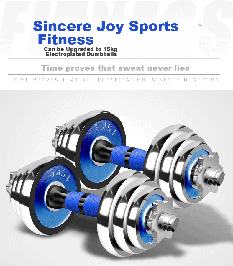 Chengyue Electroplated Dumbbell And Barbell Set, 15kg, Adjustable And Detachable Fitness Equipment for Men And Women, CY-066 4