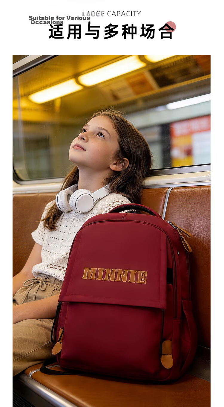 Disney Elementary School Backpack for Grades 4-6 Boys and Girls Lightweight Large Capacity Ergonomic High School Student Double Shoulder Bag 5