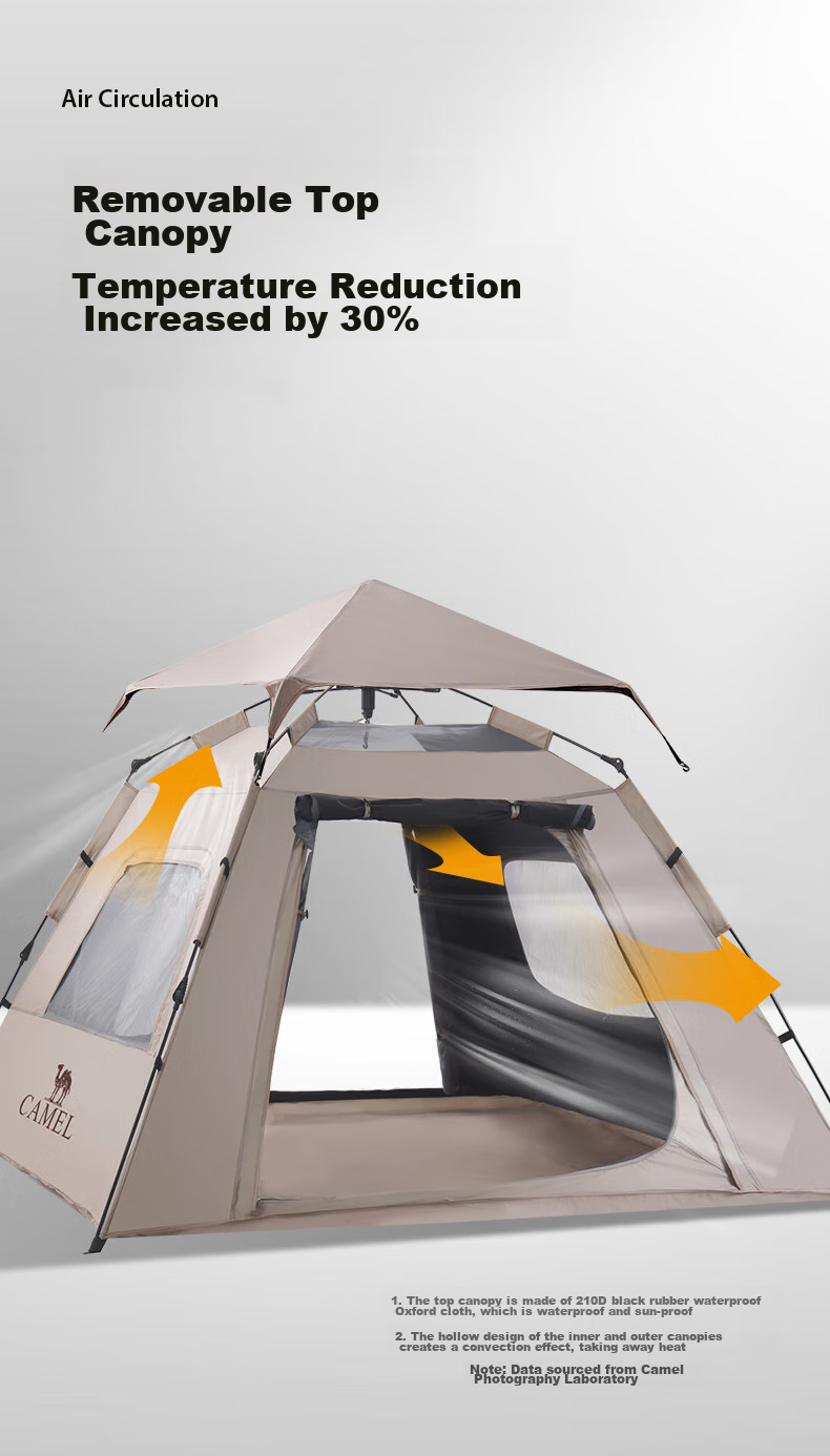 CAMEL Xiaoyao Pro Camping Automatic Tent, Outdoor Portable Folding Camping Canopy Sunshade, 133BANA027-2 7