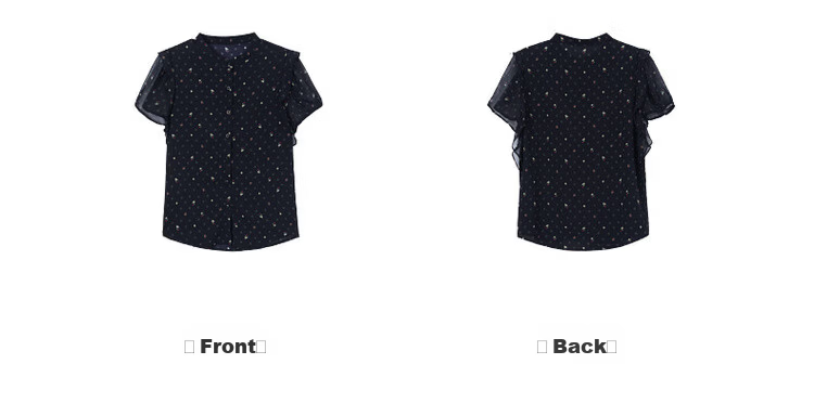 Demana Elegant Urban Summer Fresh Print Stand Collar Lace Sleeve Loose Lightweight Slim Shirt for Women Premium Quality 13