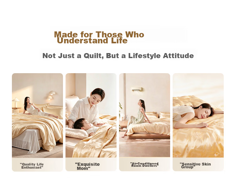 Qianhuang Gold Silk Air Conditioning Summer Quilt 100% Mulberry Long Silk Silk Quilt 1 Jin 200*230cm Yellow 2