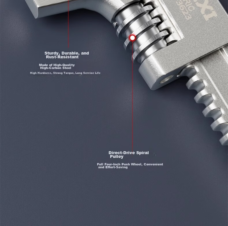 Delixi Adjustable Wrench Multi-Functional Pipe Wrench Universal Angle F-Type Large Opening Thickened Pipe Pliers 13