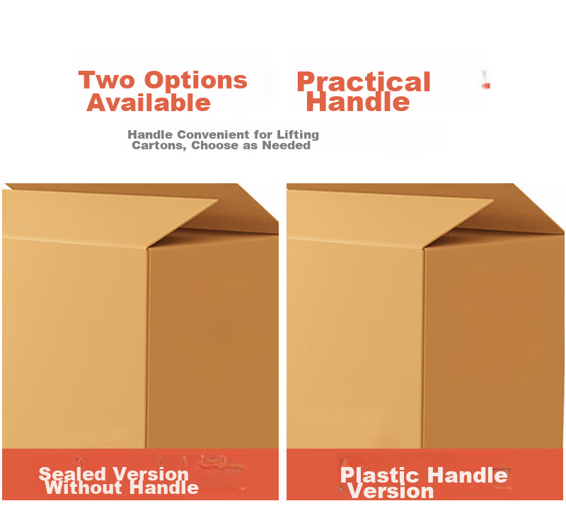 Yuzijian 2 Thick Cardboard Boxes with Lids, Small Size 33*25*26cm, Gift Boxes with Plastic Handles, Solid Color Cardboard Storage Boxes for Home Organization And Storage, 5322 3
