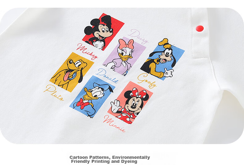 Disney Baby Romper Newborn Class A Pure Cotton Crawling Suit Full Moon 100 Days Bodysuit Pajamas Spring Autumn 16