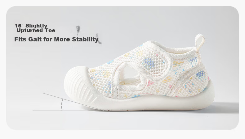October Crystal Baby Shoes Toddler Walking Shoes Summer Mesh Floor Non-Slip Boys Girls Pre-Walking Shoes 8