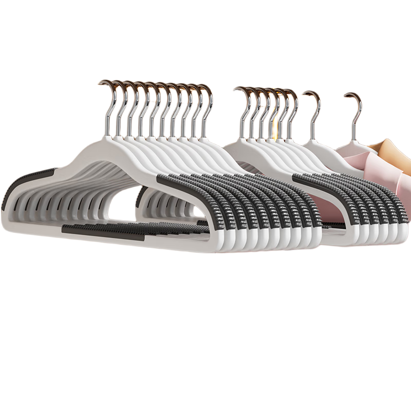 Jiabangshou Non-Slip Seamless Hangers, 20 Pieces, for Dormitory Students And Balcony Use