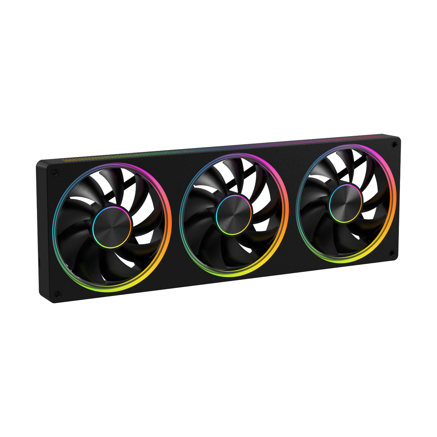 SAMA Ice Track 360PRO Black Triple Fan Case Cooling Fan Metal Frame Dual-Ring Dot Matrix Integrated Lighting Aura Sync PWM