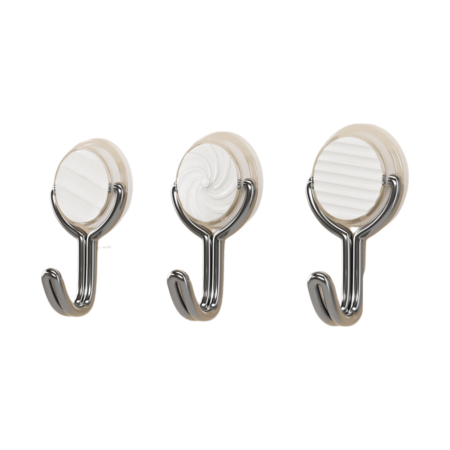 Baicaoyuan Strong Adhesive No-Drill Heavy-Duty Transparent Wall Hook for Dormitory Bathroom Kitchen