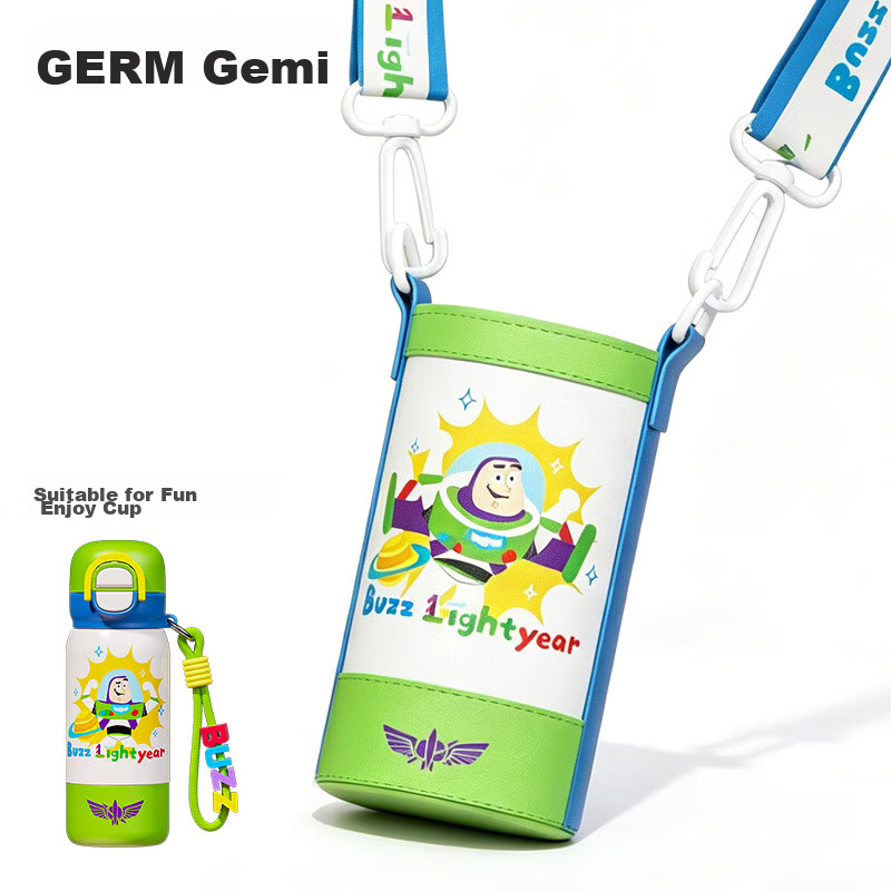 Germ Toy Story Kids Insulated Straw Cup School Water Bottle Student Cup 500ml with Woody Cup Sleeve 1