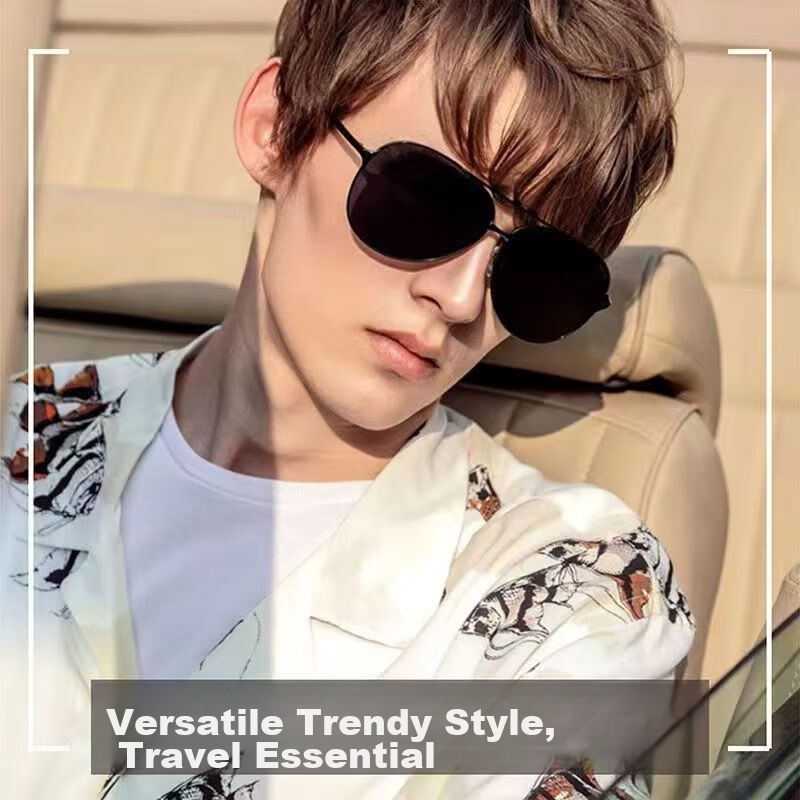 Feisite Sunglasses HD Unisex Polarized UV Protection Driving Glasses Full Black Frame Photochromic 14