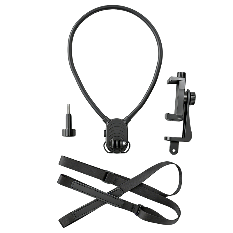 BZBC Neck Hanging Phone Holder First-Person View Cycling Photography Outdoor Live Streaming Stabilizer Compatible with DJI Action4/5 Pocket3 Camera